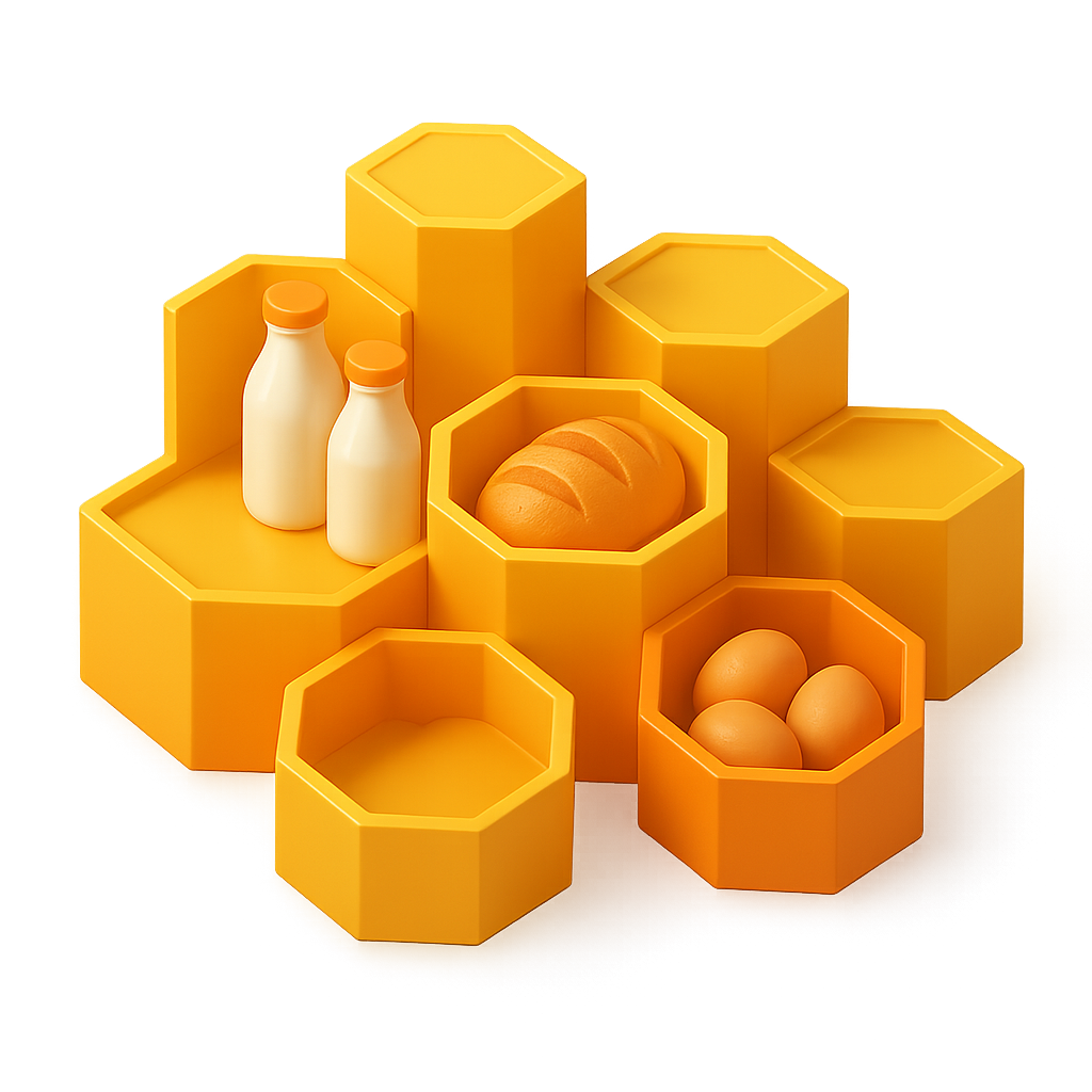 Пчелиные соты крупным планом